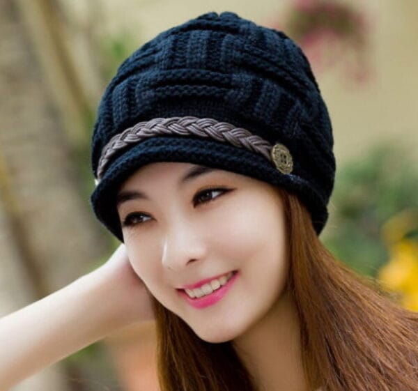 Bubble Knit Slouchy Baggy Beanie Oversize Winter Hat Ski Slouchy Cap Skull Women 5