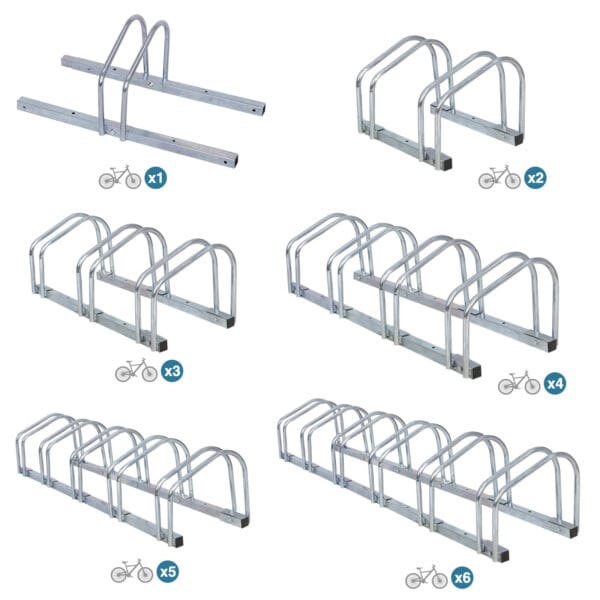 Portable1-6 Rack Bike Parking Rack Bike Floor Parking Adjustable Bicycle Storage 5