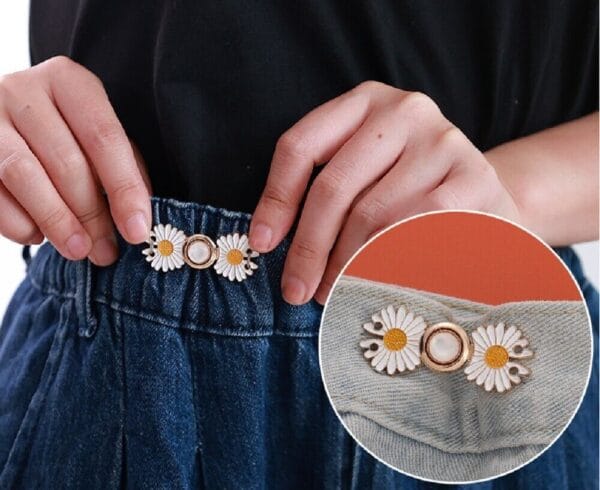 8 Pcs Adjustable Waist Buckle Set-Jeans Extender Waist Extender Button Pant Clip 6