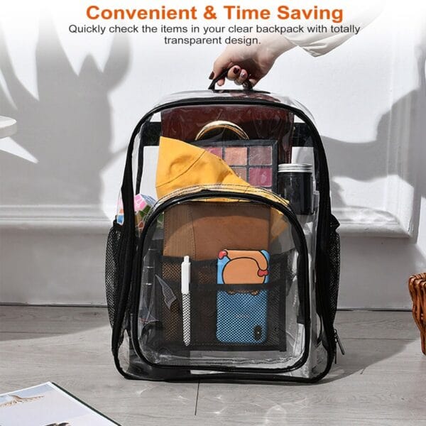 s-l1600-5-21.jpg Heavy Duty Transparent Backpack See Through Book-bag Waterproof Clear Backpack