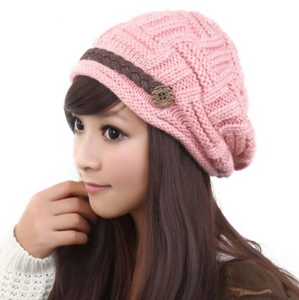 Bubble Knit Slouchy Baggy Beanie Oversize Winter Hat Ski Slouchy Cap Skull Women 6