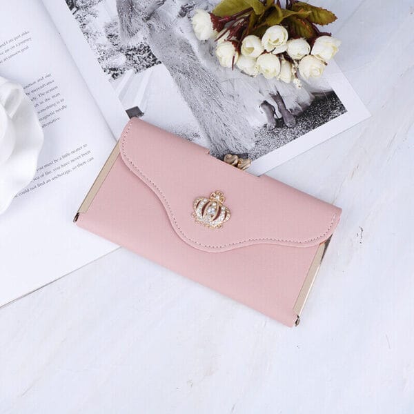 Women's Clutch PU Leather Wallet Long Card Holder Trifold Purse Slim Handbag US 15