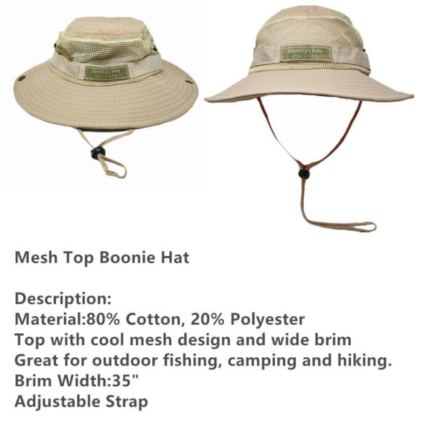 Mens Womens Summer Bucket Boonie Hat Wide Brim Mesh Top Cotton Sport Fishing Cap 13