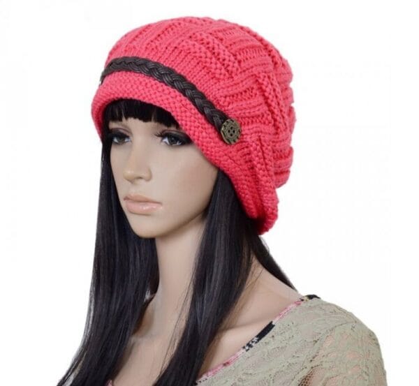 Bubble Knit Slouchy Baggy Beanie Oversize Winter Hat Ski Slouchy Cap Skull Women 7