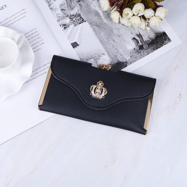 Women's Clutch PU Leather Wallet Long Card Holder Trifold Purse Slim Handbag US 16