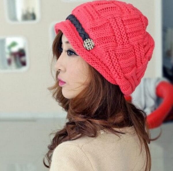 Bubble Knit Slouchy Baggy Beanie Oversize Winter Hat Ski Slouchy Cap Skull Women 8