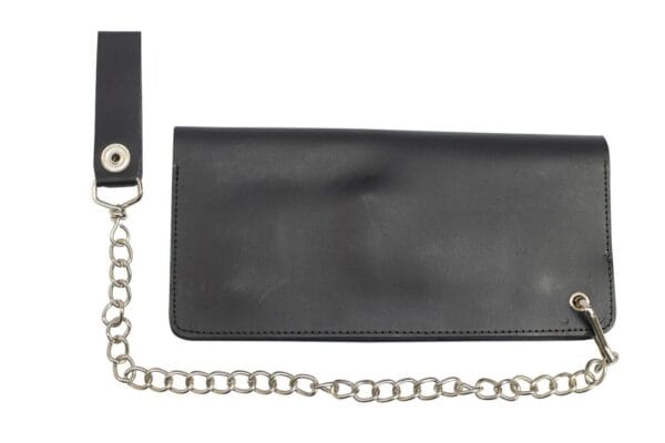 Leather Motorcycle Trucker Biker Chain Wallet With Inside Zipper Black Eagle!!! 8