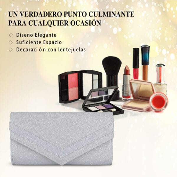 Women Sparkling Evening Envelope Clutch Bag Cocktail Party Wedding Banquet Purse 13