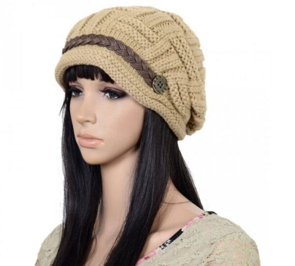Bubble Knit Slouchy Baggy Beanie Oversize Winter Hat Ski Slouchy Cap Skull Women 9