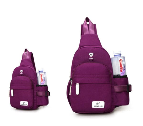 Men Women Nylon Crossbody Shoulder Chest Cycle Sling Bag Daily Travel Backpack 9