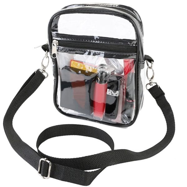 Clear Tote Bag PVC Stadium Approved Shoulder Handbag Purse Crossbody w/ Zipper 10