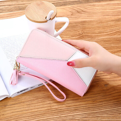 Fashion Womens Leather Clutch Wallet Long Purse Card Phone Holder Handbag Case
