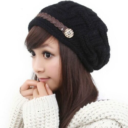 s-l1600-87.jpg Bubble Knit Slouchy Baggy Beanie Oversize Winter Hat Ski Slouchy Cap Skull Women