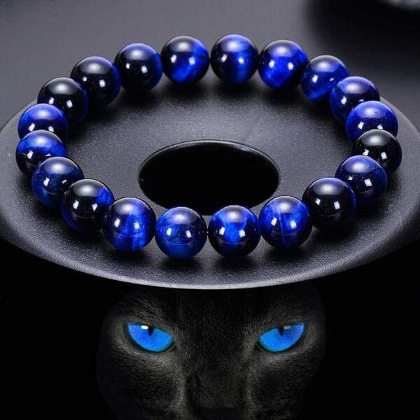 Tiger Eye Bracelet for Men Women Handmade Natural Stone Tiger Eye Beads Bracelet 31
