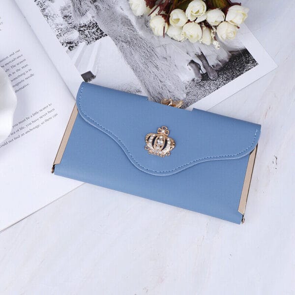 Women's Clutch PU Leather Wallet Long Card Holder Trifold Purse Slim Handbag US 19
