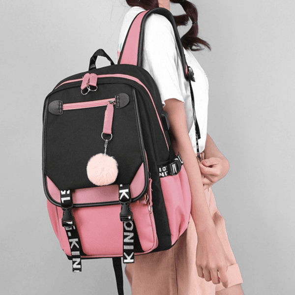 s-l1600-9.png Women Girls Oxford Backpack 17" School Bag Waterproof Bookbag Travel Rucksack