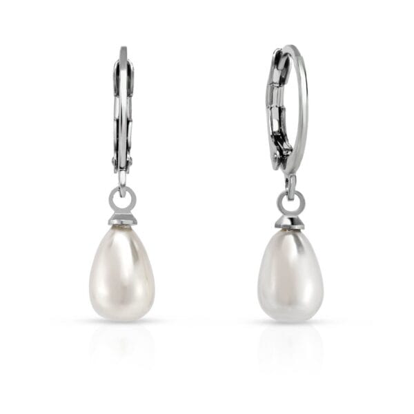 s-l1600-95.jpg 925 Sterling Silver Drop Hook Lever Back Freshwater Pearls Earrings 8MM