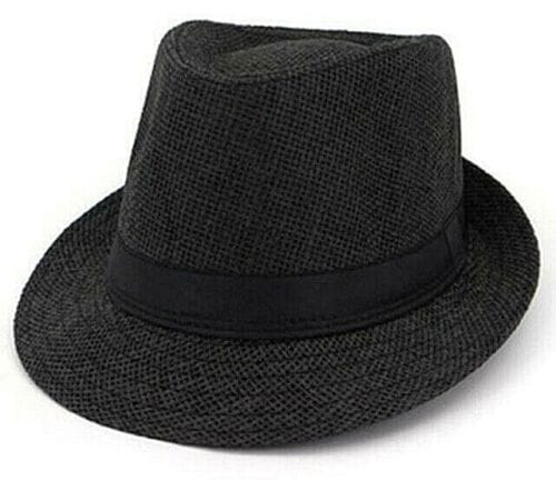 Men Women Summer Straw Fedora Hat Trilby Cuban Sun Cap Panama Short Brim Floral 46