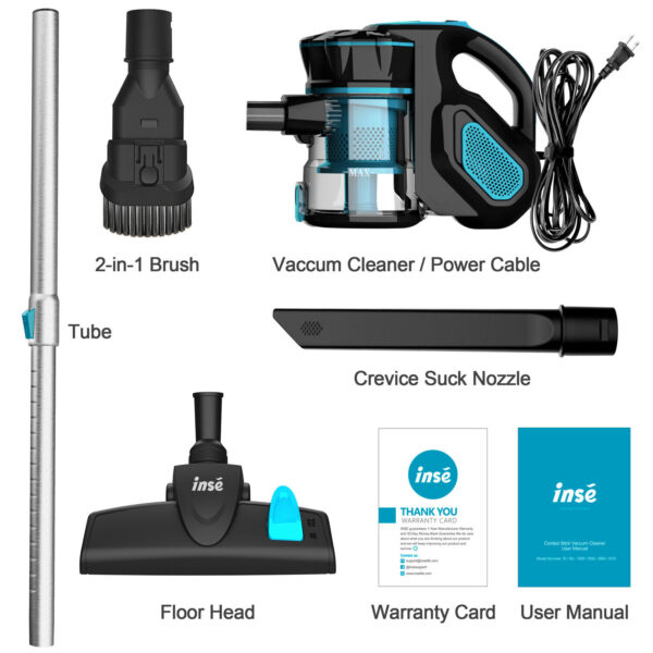 INSE I5 18Kpa 600W Corded Handheld Stick Carpet Floor Pet Hair Vacuum Cleaner 3