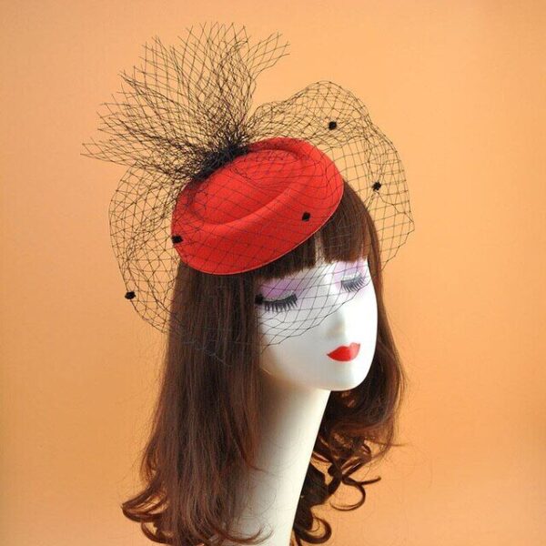 Women Cocktail Party Fascinator Hat Wedding Church Kentucky Derby Formal Mesh 3