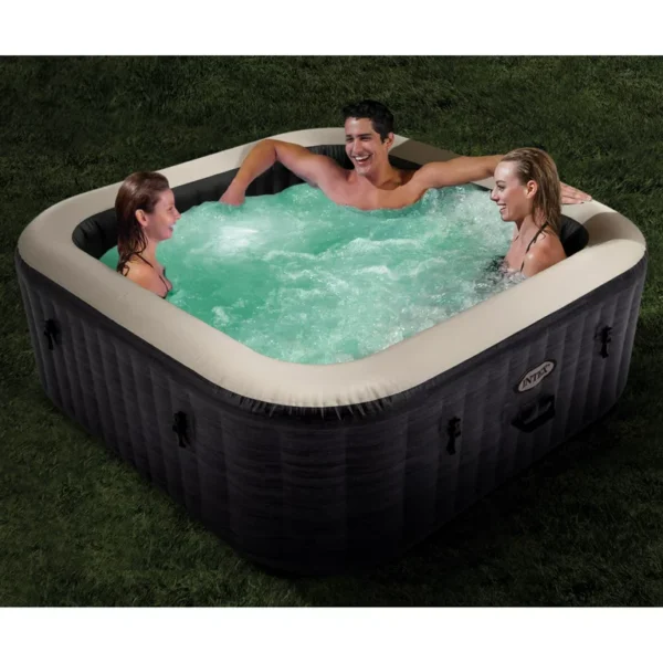 Intex PureSpa Plus Greystone Inflatable Hot Tub Square Jet Spa, 83 x 28" 3