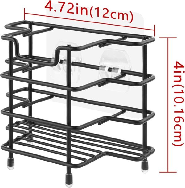 Wall Mount Toothbrush Holder for Shower, Stainless Steel Tooth Brush Stand,Black 4