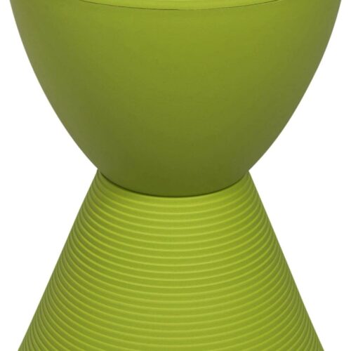 2 LeisureMod Modern Boyd Side Table Indoor and Outdoor Use, 16.75" H x 11.75" W x 11.75" D (Green)