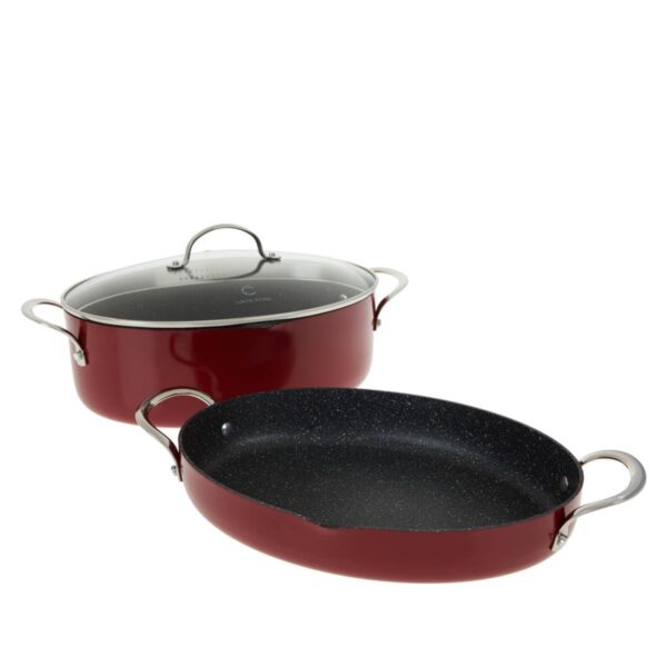 Curtis Stone 3-piece Oval Cookware Set Model 729-514 3