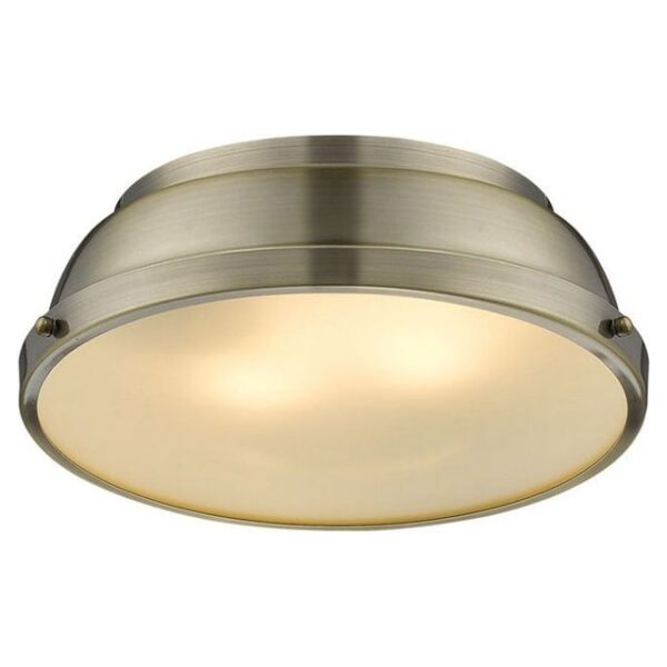 Duncan Flush Mount in Chrome with Matte White Shade 4