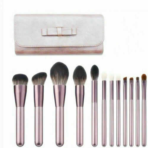 12Pcs Makeup Brushes Face Lip Eyebrows powder brush+Professional makeup Bag 4
