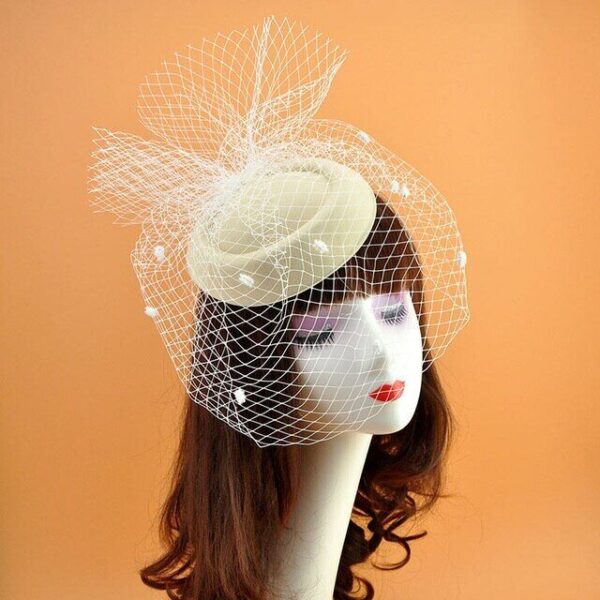 Women Cocktail Party Fascinator Hat Wedding Church Kentucky Derby Formal Mesh 5