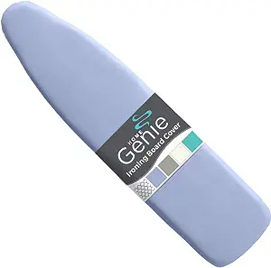 41TPPL-wa2L.__AC_SX300_SY300_QL70_FMwebp_ HOME GENIE Ironing Board Cover, Silicone Coating, Full Size Scorch Resistant Padding, Elastic Edge Heavy Duty Iron Pad Covers Standard Boards, Hook and Loop Fastener Strap Extra Thick, Blue 15" x 54"