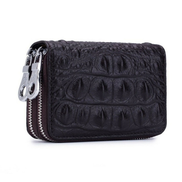Double Zipper RFID Card Holder Leather Wallet Small Coin Purse for Women US FAST 5