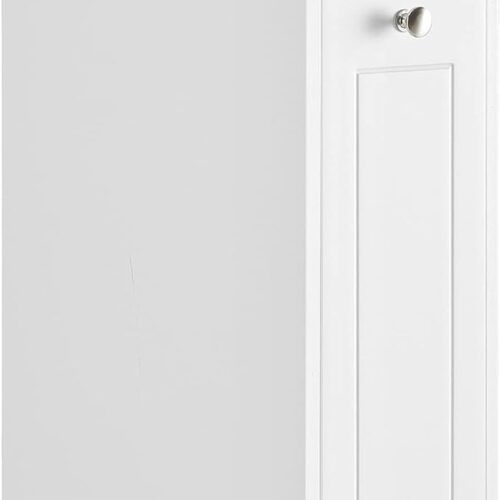 VASAGLE Small Bathroom Storage Cabinet, Slim Organizer, Toilet Paper Holder with Storage with Slide Out Drawers, for Small Spaces, White UBBC847P31