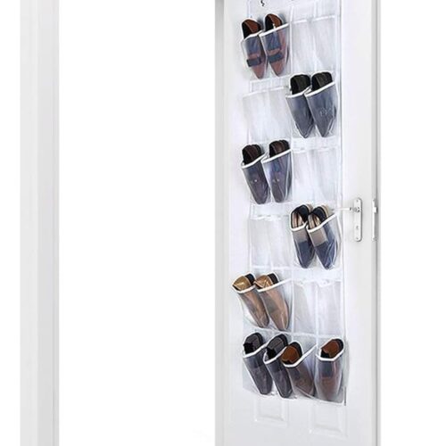 51jg1KwYnIL._AC_SX679_ Eutuxia Over the Door 24 Pocket All Purpose Organizer Hanging Rack with 3 Steel Door Hooks. Breathable Mesh Back with Transparent PVC Pockets. Good for Closet, Kitchen, or Organizing Your Room. Space Saver.
