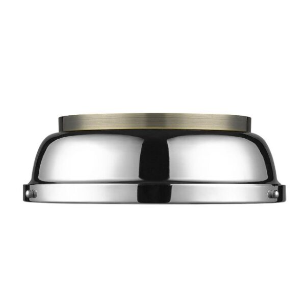 Duncan Flush Mount in Chrome with Matte White Shade 5