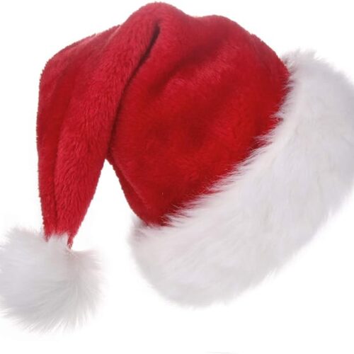 6124uSD26bL._AC_SX679_ BALORAY Santa Hat for Adults Big Santa Hat Comfort Double Liner Plush Red Velvet