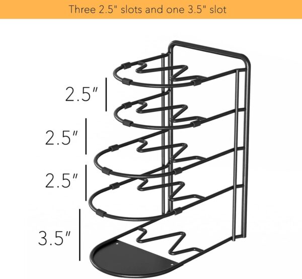 SpaceAid Heavy Duty Pan Organizer Rack for Cabinet, Pot Lid Holder, Kitchen Organization & Storage for Cast Iron Skillet, Bakeware, Cutting Board - No Assembly Required (2 pack) 7