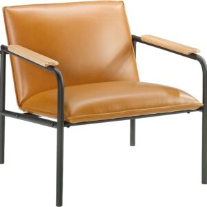 Sauder Boulevard Café Lounge Chair, Metal Camel finish