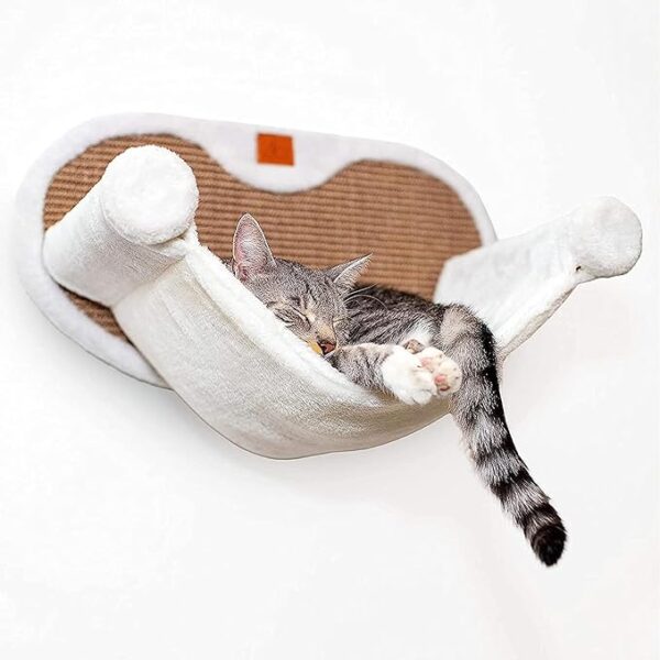 Pfotenolymp Hammock for Cats Stable with Wall Mounting for Cats up to 10 kg | Cat Hammock Complete Set | Cat Bed Lounger 3