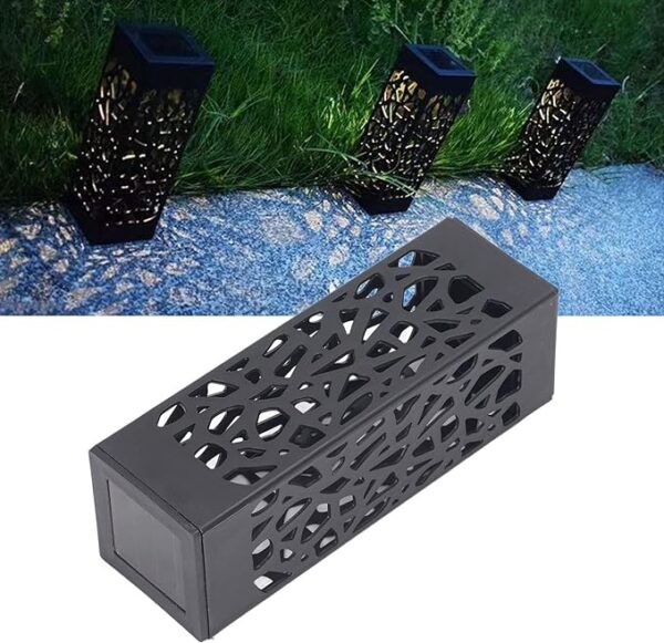 Jeanoko Landscape Light, Solar Waterproof Landscape Night Light Easy to Install Decorative Hollow Pattern Patio 4