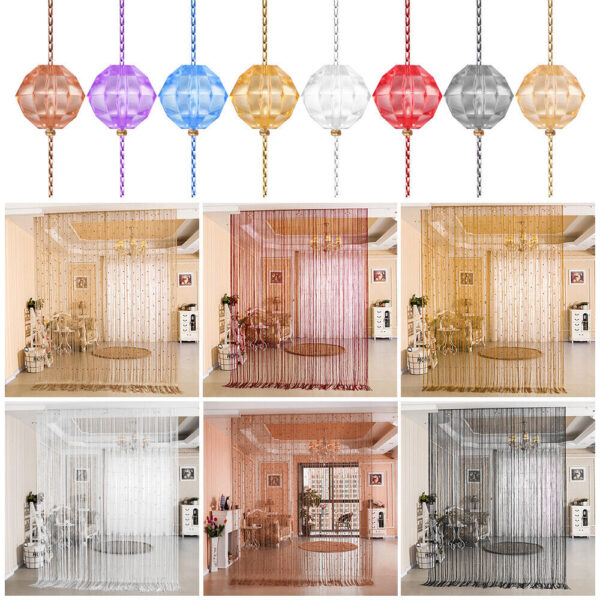 8 String Tassel Crystal Beads Curtain Split Decorative Door String Curtain Panels
