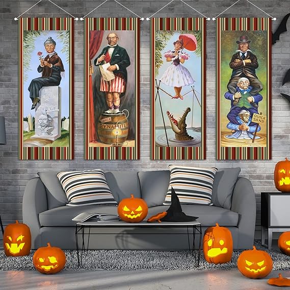 Large Set Of 4 Haunted Mansion Stretching Portraits Outdoor Vinyl ...