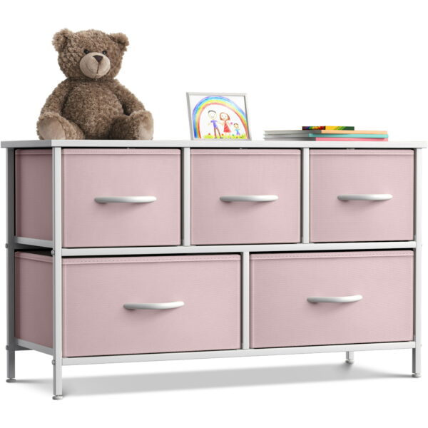 Sorbus-Dresser-with-5-Drawers-Furniture-Storage-Chest-for-Kid-s-Teens-Bedroom-Pink_c32cbc7c-a714-45b0-8b9f-0f95071a7866.cba0475342b3e0c5561524bba4bcc1b6 Sorbus Dresser with 5 Drawers - Furniture Storage Chest for Kid’s, Teens, Bedroom - Pink