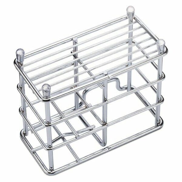Stainless Steel Toothbrush Holder Multifunctional Toothpaste Shelf Silver 3