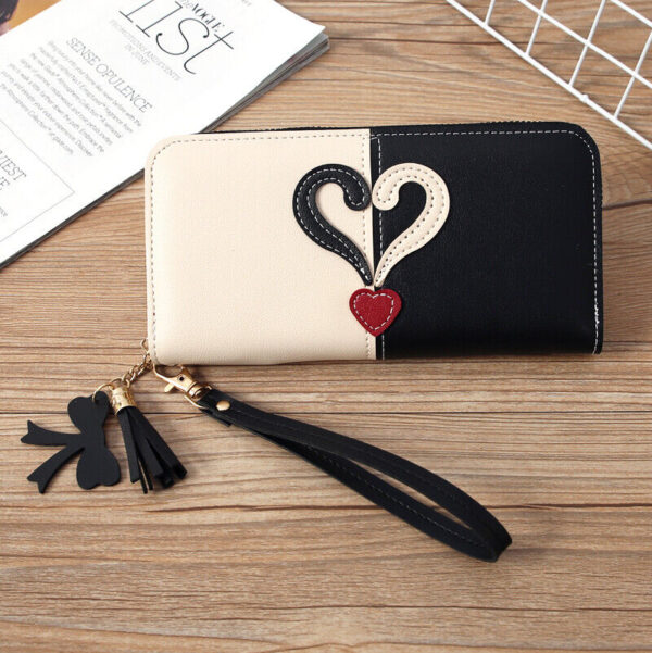 s-l1600 (6) Women Zipper Around Long Wallet Colorblock Leather Wristlet Handbag Purse Clutch