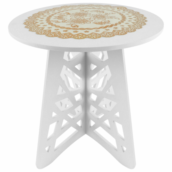 Modern Round Rectangular End Table Bedside Stand Storage Shelf Bedroom Furniture