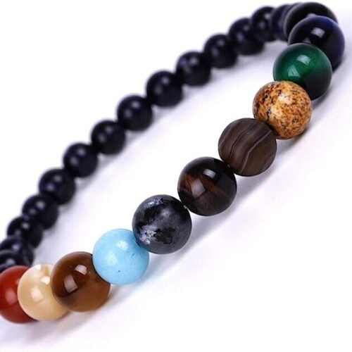 1 The Eight Planets Bead Bracelet Energy Healing Stretch Bracelet for Men Women