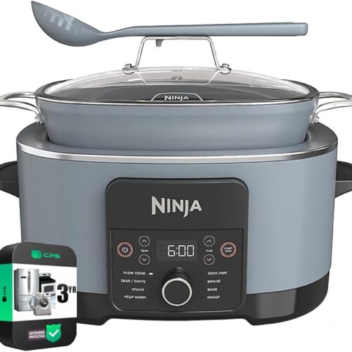 Ninja MC1001 Foodi Possible Slow Cooker PRO Multi-Cooker (Renewed) Bundle with 3 YR CPS Enhanced Protection Pack