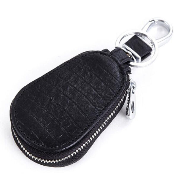 Universal Leather Car Remote Key Fob Chain Zipper Wallet Holder Bags Case Cover 3